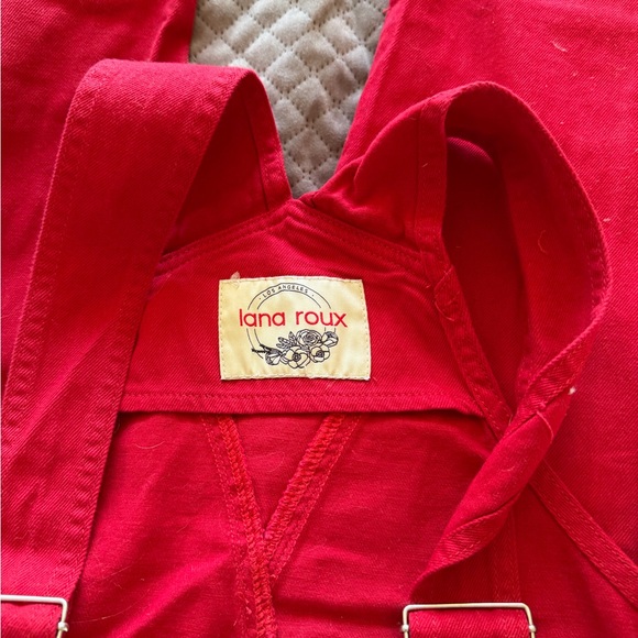 Lana Roux Red Overalls - Picture 2 of 6